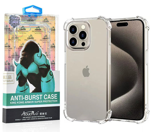 Anti Burst Clear Tough Gel Case For iPhone 15 Series