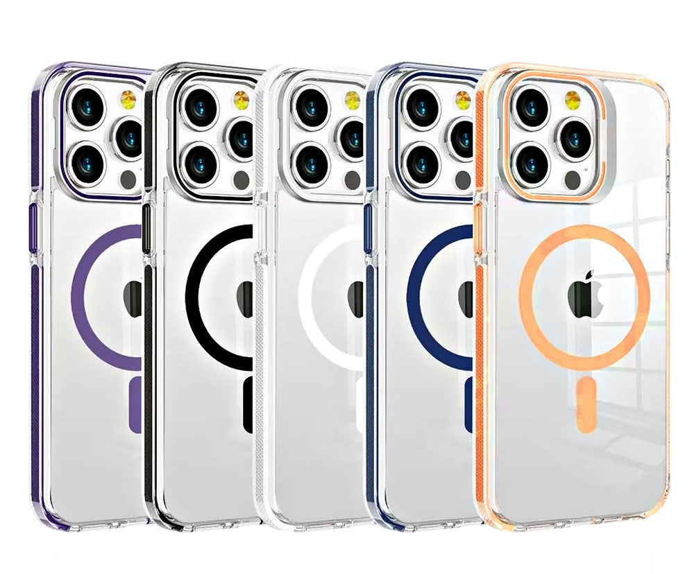 Compatible Acrylic Magnetic Attraction Case For iPhone 15 & 16 Series