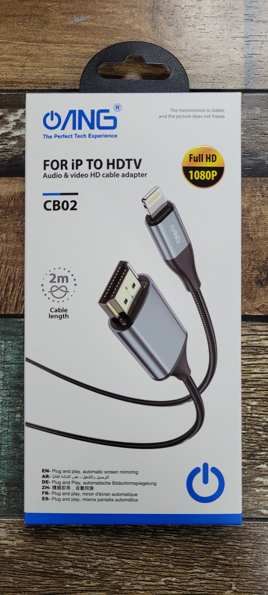 FOR IPHONE TO HDMI 4K 2M Audio and Video HDMI Cable