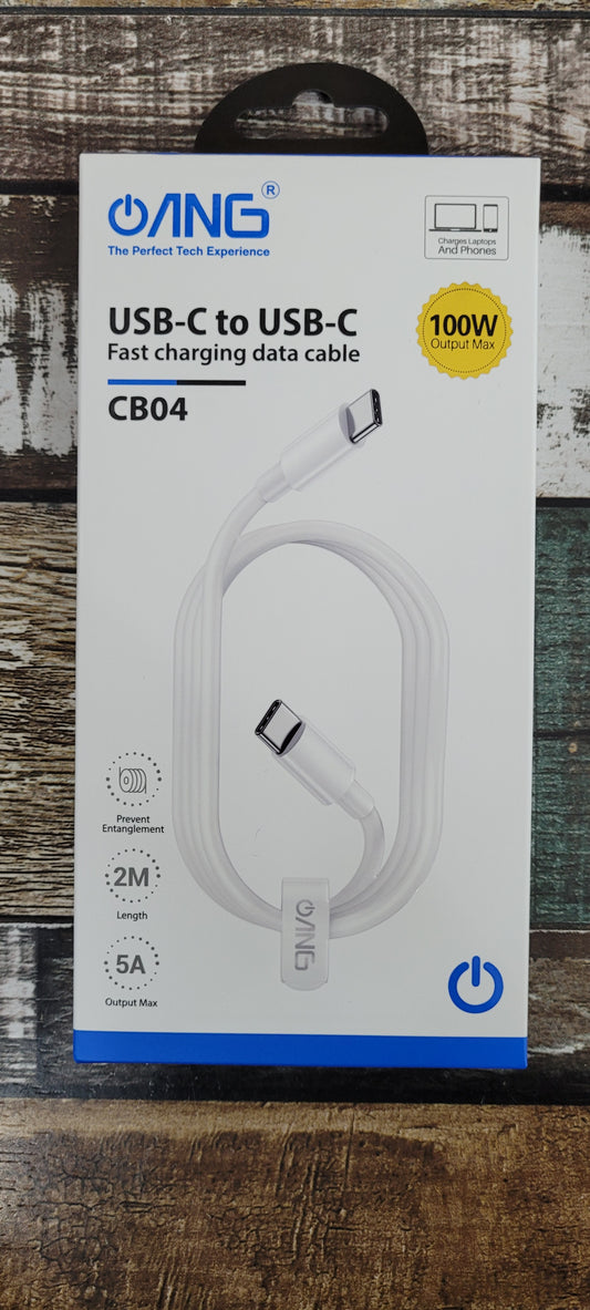 USB -C TO USB- C Fast Charging Cable 2M 5A 100W